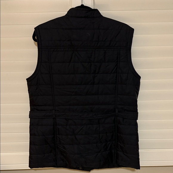 Saint James Mademoiselle Navy Quilted Vest with beautiful stripes on lining. 14 - Picture 5 of 14